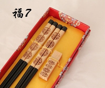 Hashis de madeira 2 pares com descanso características chinesas China Affairs apresenta melhor presente pauzinhos lembrança