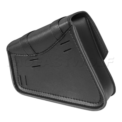 Universal Accessories Triangle Synthetic Leather Motorcycle Side Saddle Bag for Cafe Racer ATV For Harley Sportster XL 883/1200
