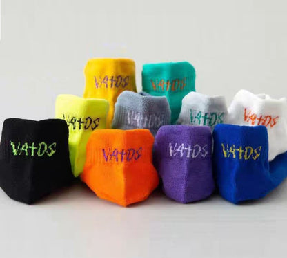 5 Pairs Men Bright Colored Ankle Socks Breathability Fashionable Casual Street Style Deodorizing Invisible Travel Running Socks