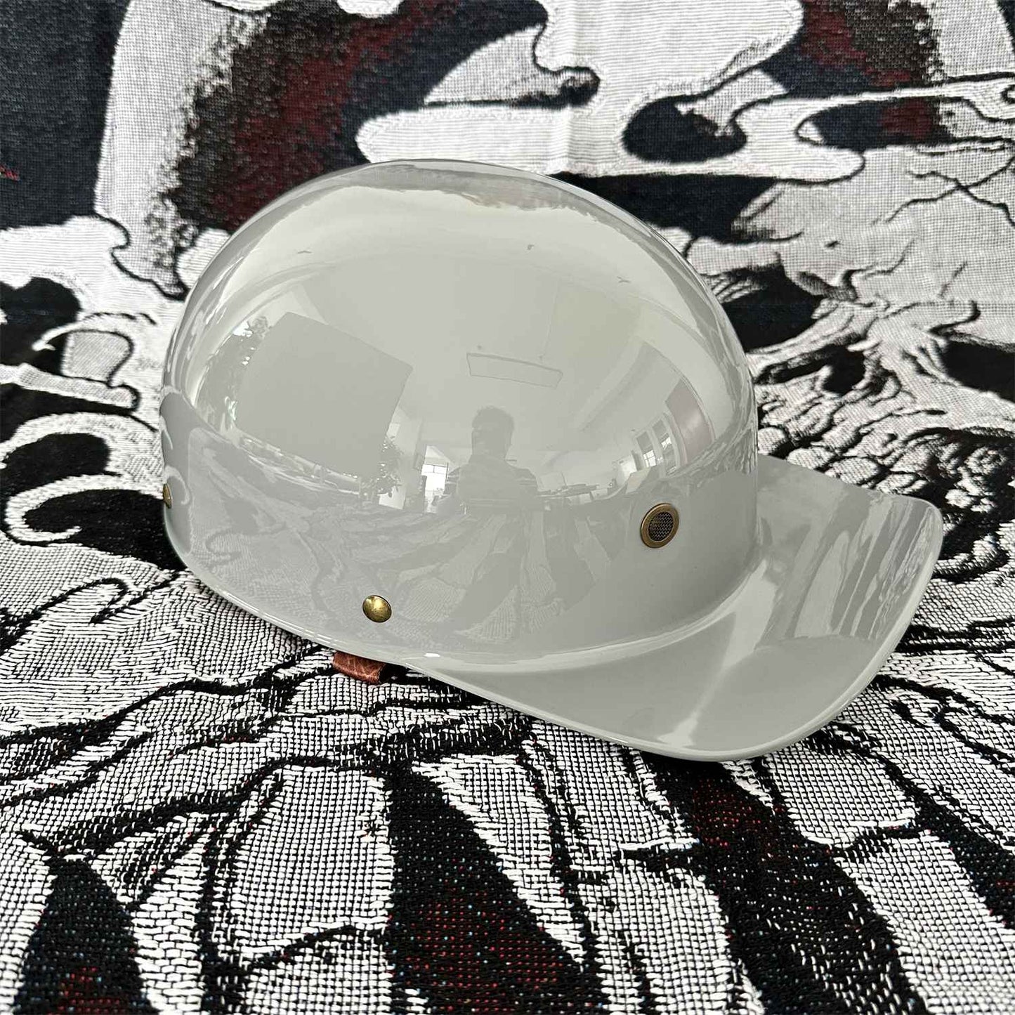 Capacete de beisebol Moto Retro Capacete de motocicleta Capacete de scooter Masculino e feminino Capacete de meio capacete de moda ao ar livre