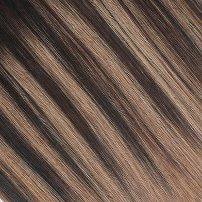 Seis Estrelas Aplique de Cabelo Humano Fio de Cabelo Extensões 80G 100G 12'16'18'20'22' Extensões de Cabelo 100% Remy Humano Para Mulheres