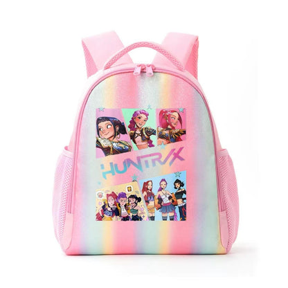 Mochila de Caçadores de Demônios KPop Estampa de Desenho Animado Anime Bolsas de Ombro para Estudantes Organizador de Papelaria Grande Capacidade Presentes de Volta às Aulas