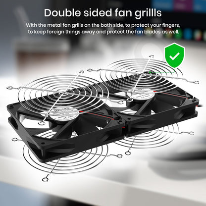 120mm 3000RPM Fan Cooling With Controller 12cm 12V 220V Btc Machine Chassis Workstation Cabinet Radiator Server Fan