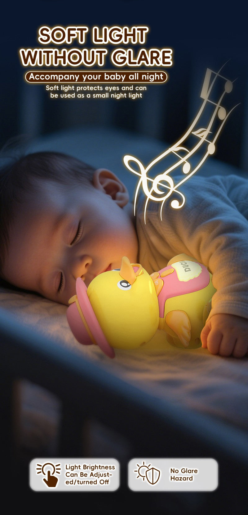 Brinquedos Musicais de Pato Rastejante para Bebês 3 Peças Pata Mãe Musical e Patinhos Brinquedo Interativo de Aprendizagem Precoce para Bebês Presente
