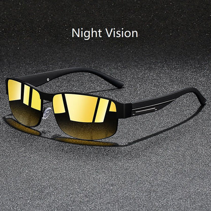Fashion Vintage Square Metal Frame Sunglasses Men Women Fishing Driving Man Luxury Brand Designer Sun Glasses UV400 Eyewear