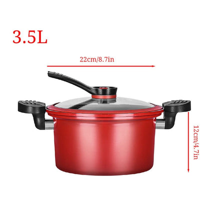 Pressure Cooker 3.5L Soup Meat Pot Rice Cooker Gas Stove Micro Pressure Cooker Stew Pot Non-Stick Cooking Pots Kitchenware