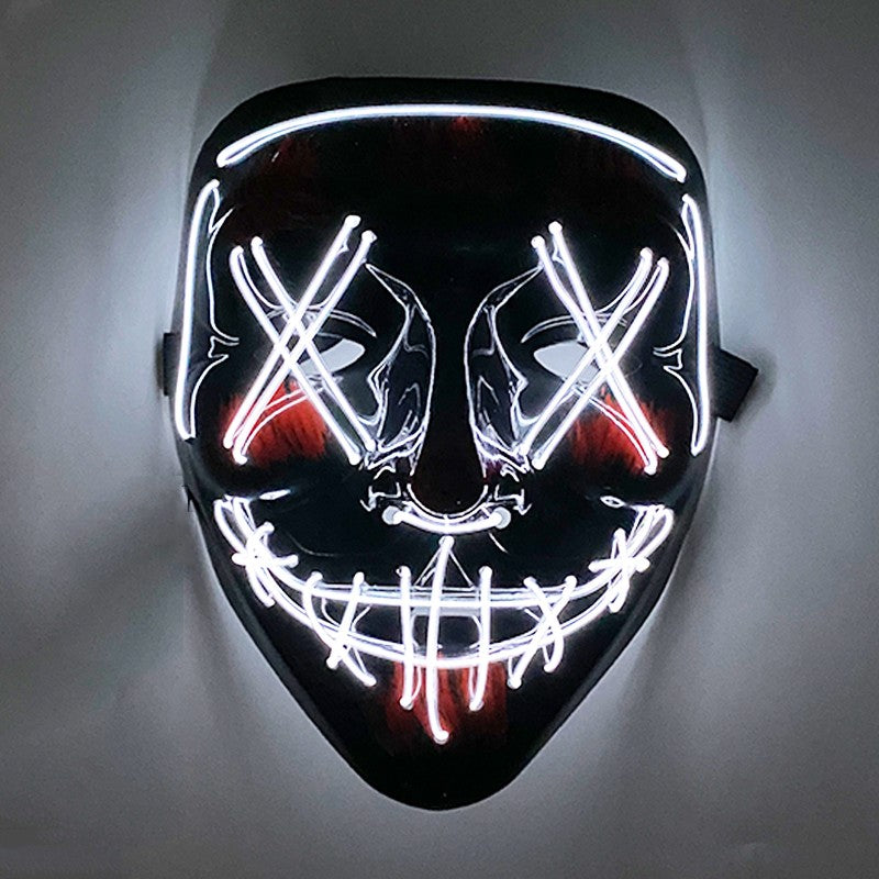 1 pcs Attractive Neon EL Wire Mask  More Colors For Choice Luminous LED Purge Mask Adult Cosplay Prop For Night Glow In The Dark