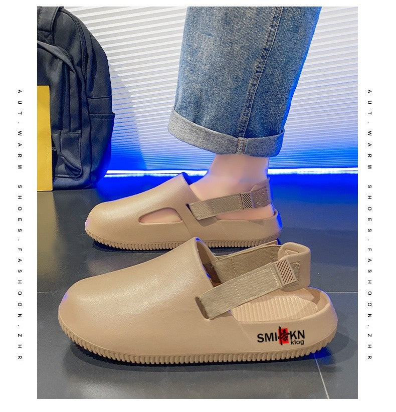 Men's casual hole shoes summer new EVA breathable soft soled sandals outdoor waterproof beach shoes youth fashion Joker slippers