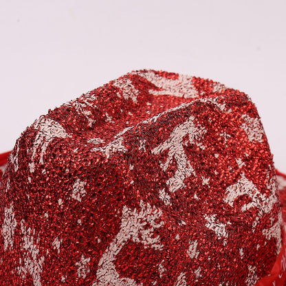 Winter Fashion Christmas Ribbon Decorated Simple Denim Hat Elegant Halloween Matching Trendy New Arrival