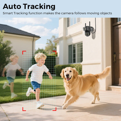 Wifi Camera Outdoor 8MP 4K Dual Lens Dual Screens Black Surveillance Camera Night Vision Human Detection Security Camera ICsee