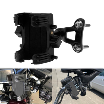 Suporte de Celular Ajustável para Moto, Clipe de Celular, Suporte de Montagem, Preto, para Harley Touring Sportster XL Dyna Softail