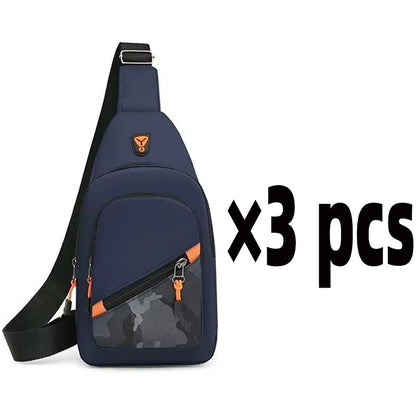 Rilibegan Nylon Men's Chest Bag 2023 New Portable Casual Shoulder Bag Trendy and Unique Design Crossbody Bag