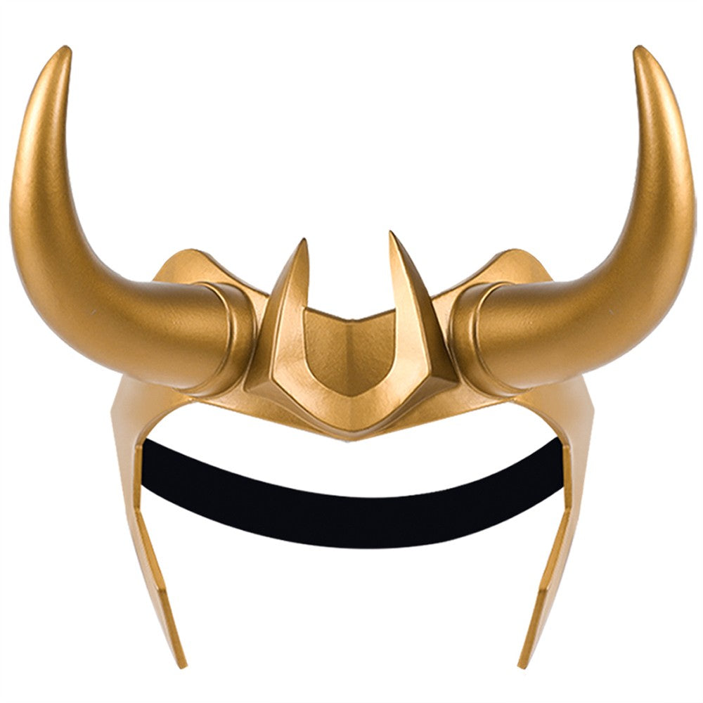 Ragnarok Loki Helmet Horns Latex Crown Mask Halloween Cosplay Costume Props for Adult Men Women Anime