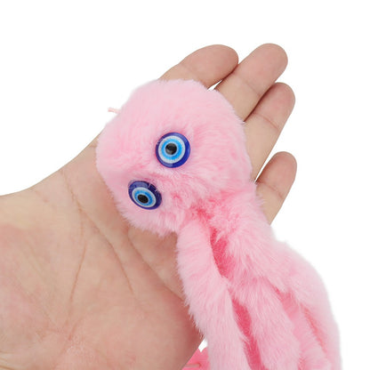 Brinquedo Pequeno de Polvo para Gatos, Brinquedo para Gatos com Ventosa, Lula Retrátil Pendurada na Porta, Suprimentos para Animais de Estimação, Interativo