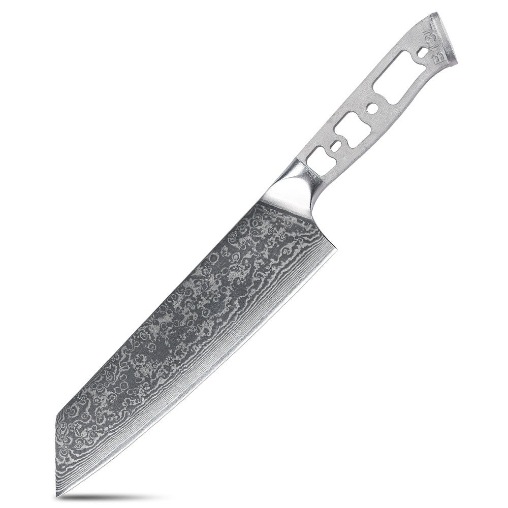 Lâmina Bruta para Facas de Cozinha TURWHO DIY, Aço Damasco 67 Camadas VG10, Faca Japonesa de Chef Santoku Kiritsuke para Fatiar e de Uso Geral