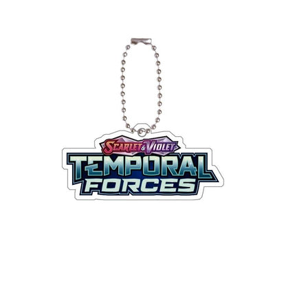Chaveiro de acrílico de série completa para Mega Evoluções em inglês Sv10 Sv11 Sv9 151 Logotipo Anime Pingente de acrílico de decoração de bolsa
