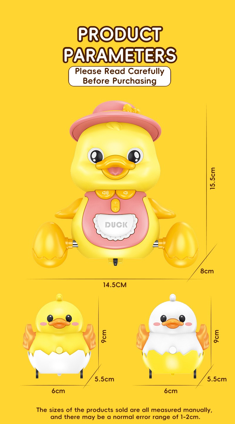 Brinquedos Musicais de Pato Rastejante para Bebês 3 Peças Pata Mãe Musical e Patinhos Brinquedo Interativo de Aprendizagem Precoce para Bebês Presente