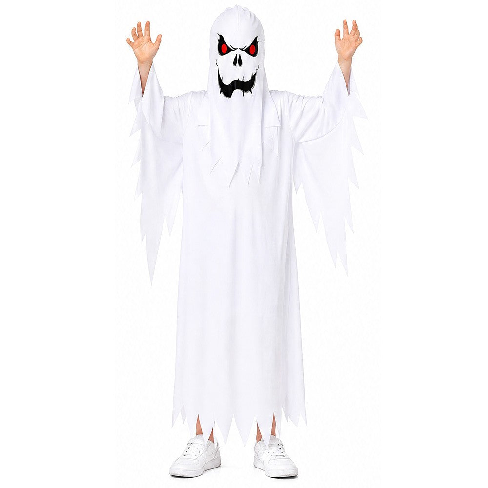 New Halloween Adult Funny Cape White Ghost Cloak Glowing cloak in the darkness Cosplay Costume Masquerade Carnival Cloak