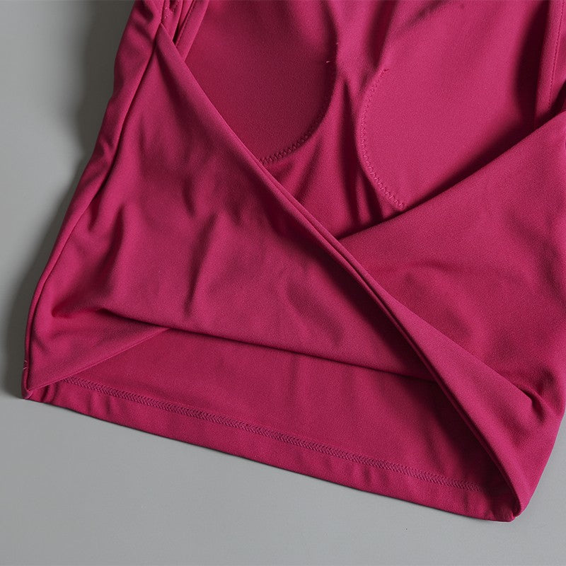 Yoga Suit Sports Top Women with Chest Pad Sexy Short-sleeved T-shirt Running Beauty Back Pilates Training Fitness Clothes Summer