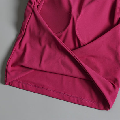 Yoga Suit Sports Top Women with Chest Pad Sexy Short-sleeved T-shirt Running Beauty Back Pilates Training Fitness Clothes Summer