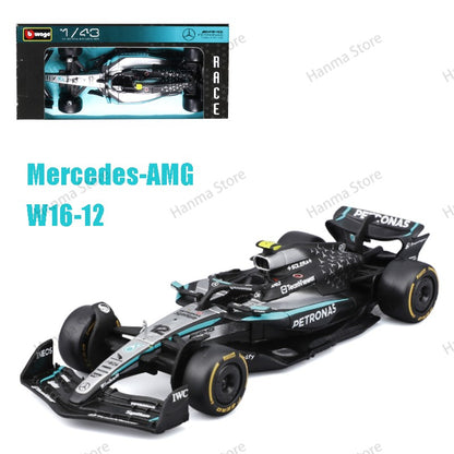 Novo 2025 F1 Bburago 1:43 Mclaren Mcl39 Miami Gp Monaco Gp Amg W16 F1 Liga Miniatura Modelo Diecast F1 Campeão Mcl38 Brinquedos Presente