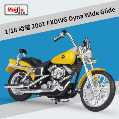 Maisto 1:18 Harley 2001 FXDWG Dyna Wide Glide Moto de Metal Diecast Modelo de Brinquedo Coleção Mini Moto Presente