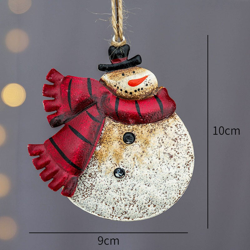 Metal Iron Red Mailbox Hanging Ornament Christmas Tree Pendant Letters To Santa Claus Home Christmas Decoration