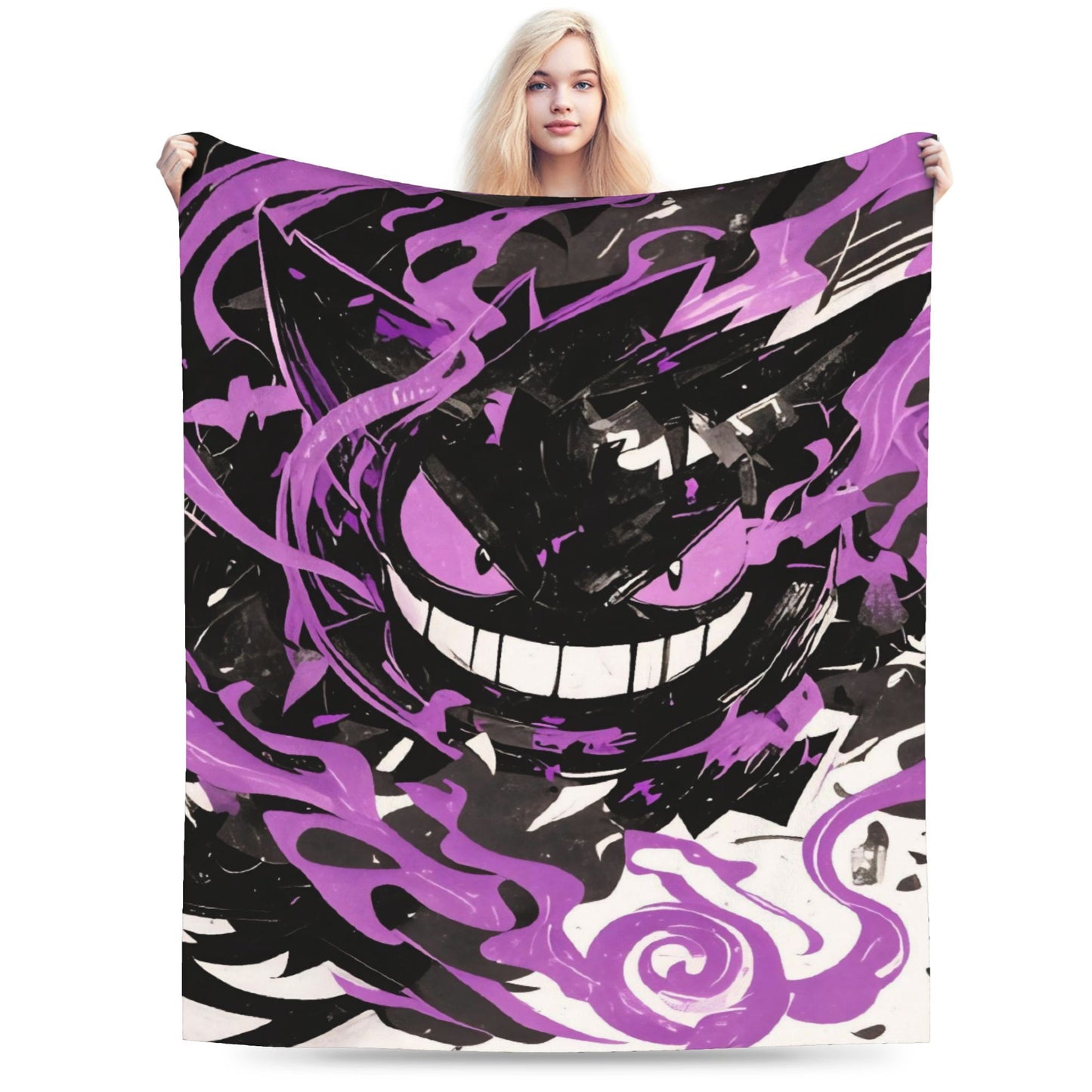 Cobertores Gengar Mantas De Pelúcia Novas Super Quentes Para Meninas Meninos Sofá Cadeira Flanela Colcha Protetor De Cama