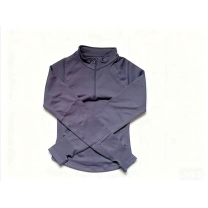 Women Seamless Sports Shirts Fitness Workout Pilates Clothes Half Zippy Gym Top Long Sleeve Jacket Yoga Clothing