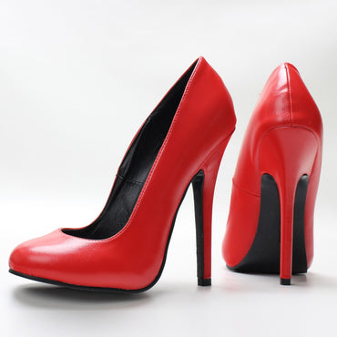 5.5 Inch Stiletto High Heel Unisex Sleek Night Club Round Toe Pump Plus Size Shoes Party Shoes Size36-46 In Stock