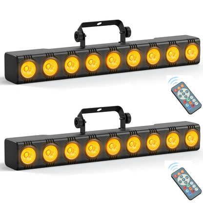 1/2/4PCS 9LEDs 4IN1 Wall Wash Lamp 36W RGBW Lights Bar Stage Lighting Effect DJ Party Lights Projection Light for Disco Theater