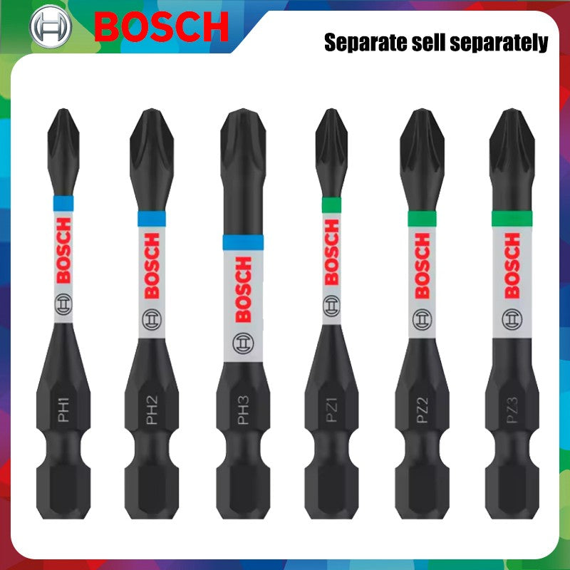BOSCH Original PH/PZ 55MM Set Impact Type Bit S2 HSS Wear Resistance Carpentry Bit Screwdriver Power Tool Accessories