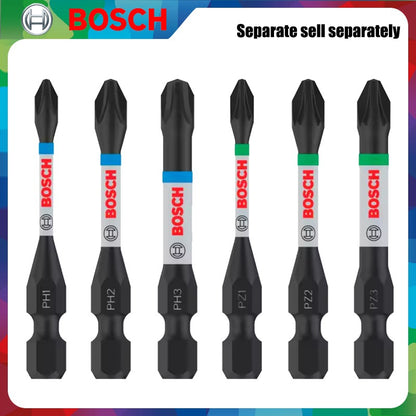 BOSCH Original PH/PZ 55MM Set Impact Type Bit S2 HSS Wear Resistance Carpentry Bit Screwdriver Power Tool Accessories