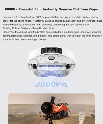 XIAOMI MIJIA Smart OMNI Robot 2 Vacuum Cleaners Mop Collection Self Cleaning Doc Empty Dust 75 Days of Continuous Garbage Collec
