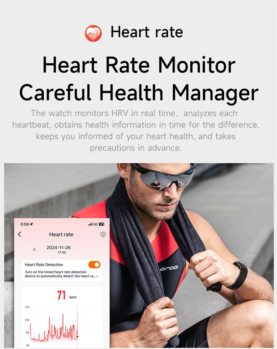 LIGE 2025 Smart Band Watch Heart Rate Health Monitoring Pedometer Sport Fitness Tracker Electronic Bracelet Men Smartwatch Women