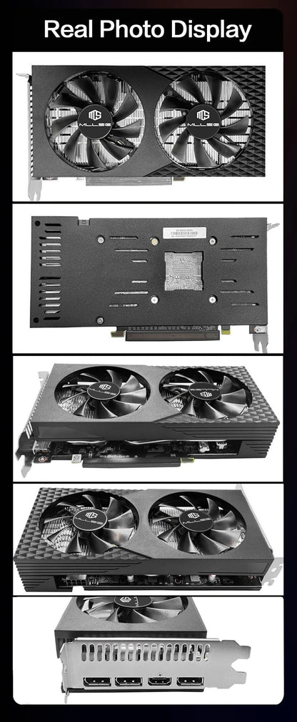 Placa Gráfica MLLSE Radeon RX5600 6GB GDDR6 6GB GPU de Computador para Jogos AMD RX5600 6GB Placa Gráfica para Desktop de Jogos