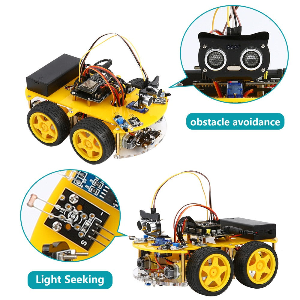 ESP32 Smart Robot Car Kit Carro de Controle Remoto para Projeto de Programação Arduino Kit de Codificação Científica de Educação STEM