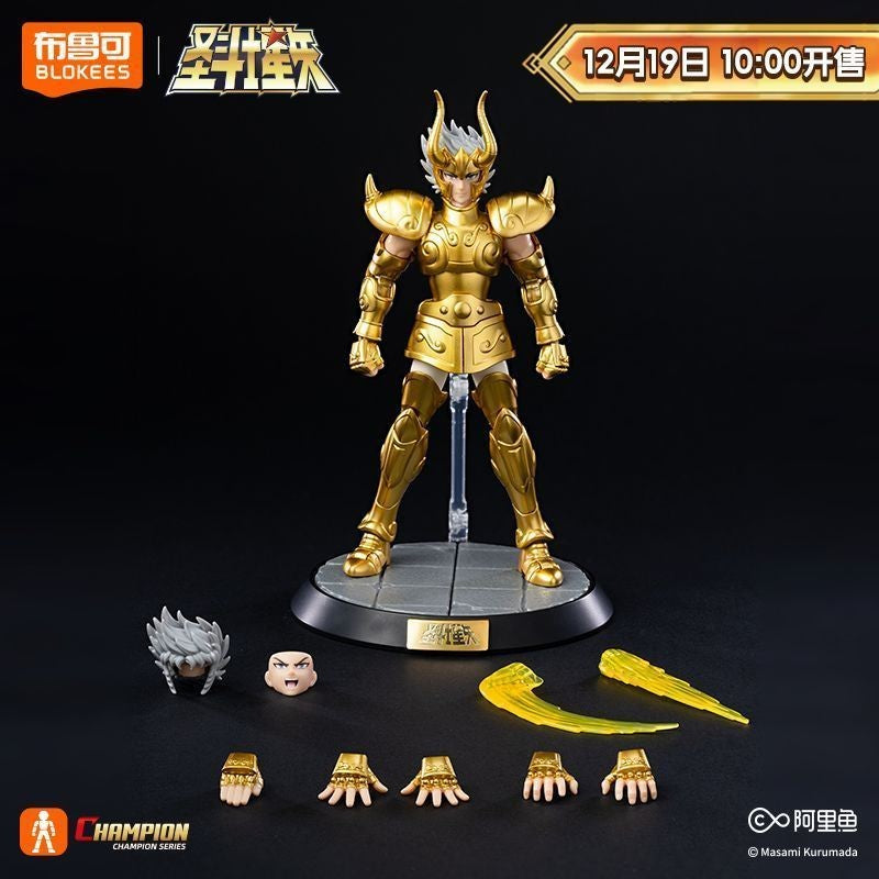 Anime Model Blokees Saint Seiya Champion Class Capricórnio Shura Câncer Máscara da Morte Dragão Dohko Action Figure Modelo Montado Brinquedo