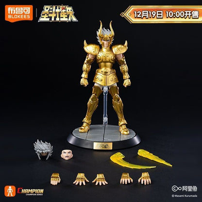 Anime Model Blokees Saint Seiya Champion Class Capricórnio Shura Câncer Máscara da Morte Dragão Dohko Action Figure Modelo Montado Brinquedo