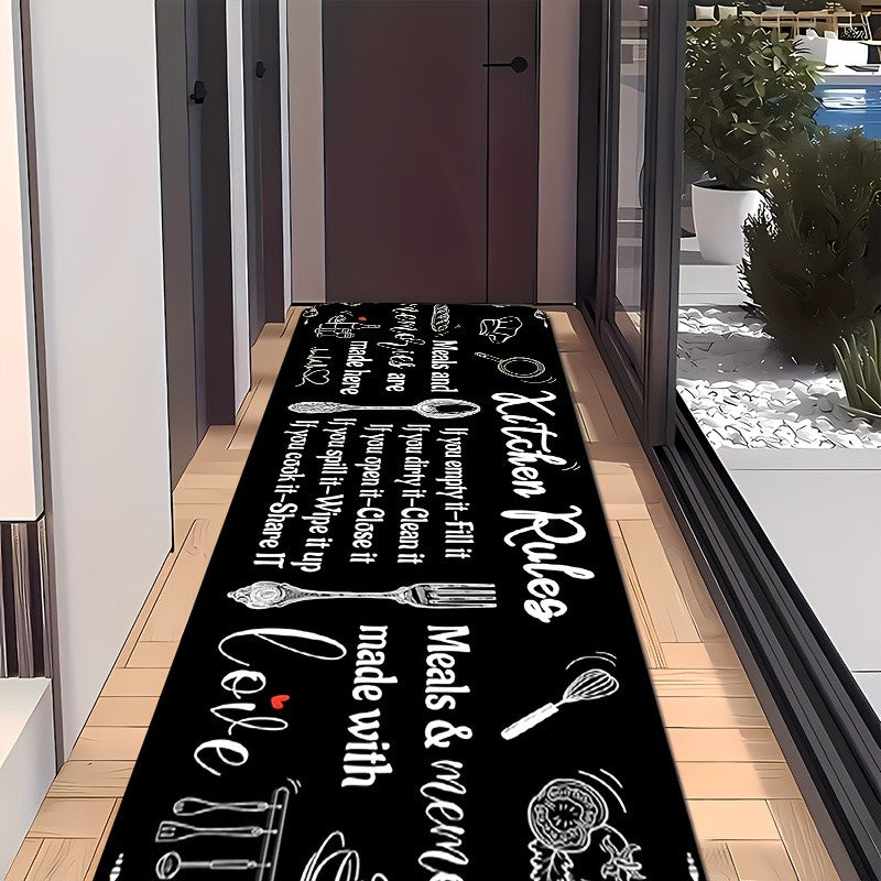 VIKAMA Festive Christmas Snowflake Runner Rug Home Decoration Kitchen Rugs, Entryway Hallway Bedroom Carpet Welcom Floor Mat