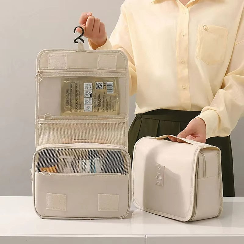 Portable Toiletry Washbag Have Hanging Hook Waterproof Women Bathroom Cosmetic Storage Bag Large Capacity Travel Men Makeup Case