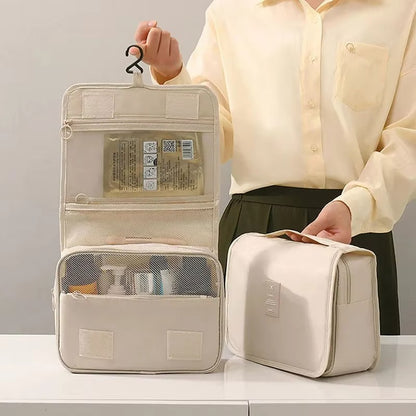 Portable Toiletry Washbag Have Hanging Hook Waterproof Women Bathroom Cosmetic Storage Bag Large Capacity Travel Men Makeup Case