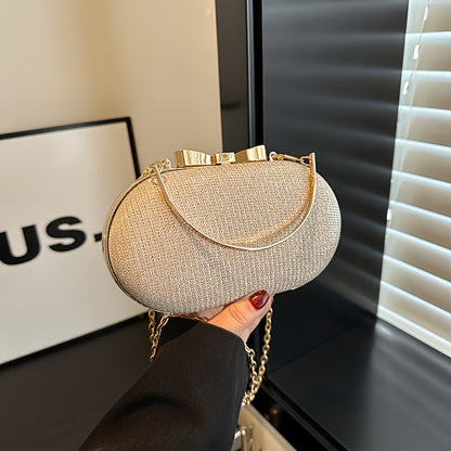 Light luxury sequined hand-held dinner bag, elegant style bag, high-end chain single-shoulder crossbody bag