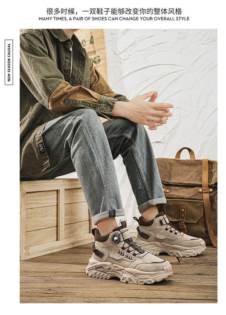 New Men's Casual Outdoor Construction Site Work Durable Safety Shoes, Black for Outdoor Mountain Climbing and Hiking Sports