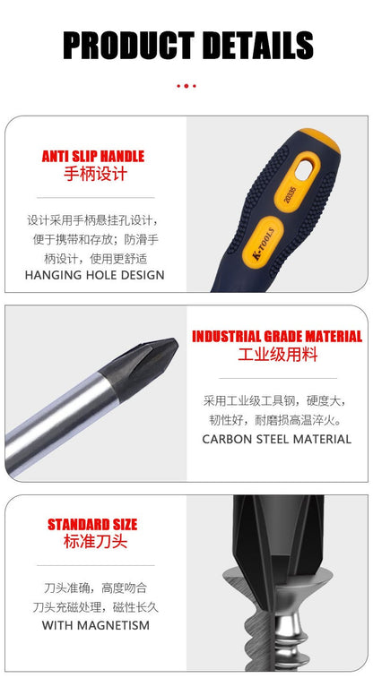 3*150-6*150mm PH0 PH1 PH2 Phillips Screwdriver 3MM 5MM 6MM Slotted Screw Driver Multifunctional Magnetic Cross Bolt Driver Tools