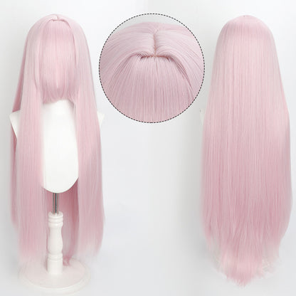 Peruca Colorida de 100cm Longa Lisa Cosplay Anime Fantasia Festa Perucas Sintéticas Resistentes ao Calor