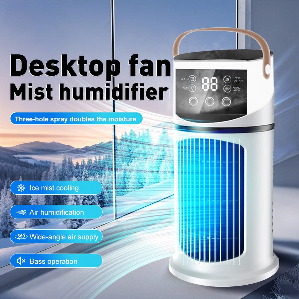Pulverizador portátil Resfriador de ar de mesa USB Mini ar condicionado Ventilador de refrigeração de ar multifuncional temporizado Refrigerador de ar para casa e escritório