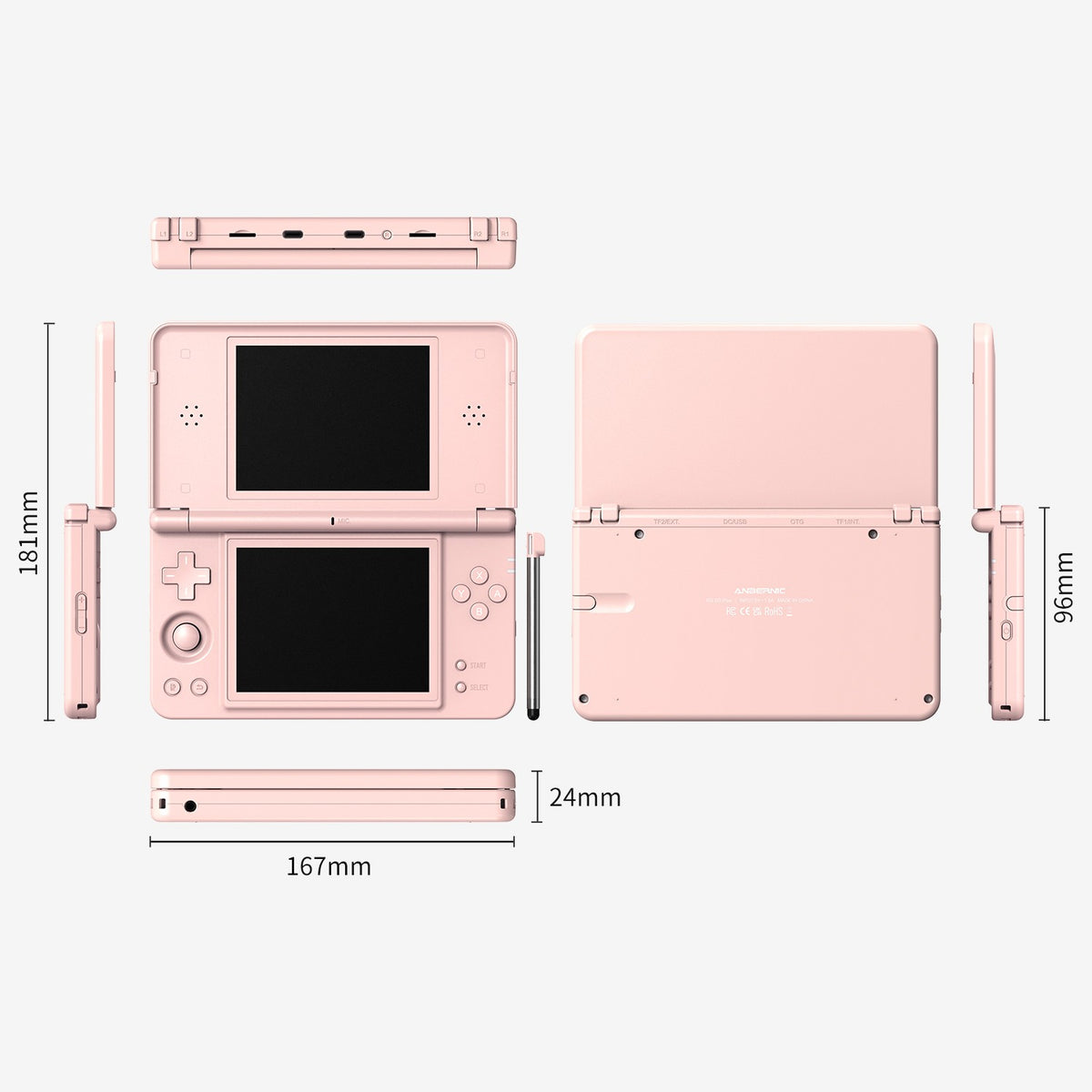 Anbernic RG DS Plus Portable Handheld Game Console Dual Screen 4.3 Inch IPS Retro Gaming Emulator With 4000mAh Battery Streaming