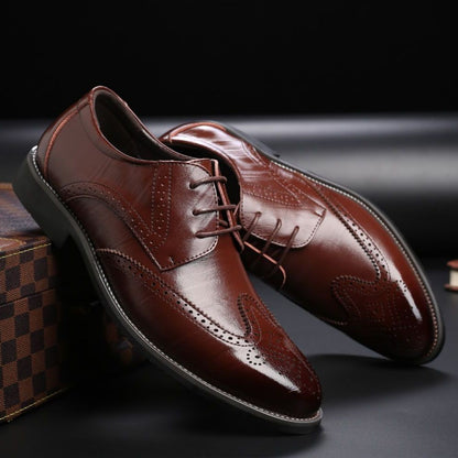 Men's Business Dress Shoes Pointed Toe Lace-Up Oxfords (Large Sizes Available)