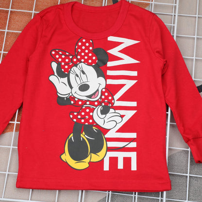 2pcs/set Kids Minnie Pajamas for Boys Girls Home Wear Kids Casual Sleepwear Long Sleeve Pajamas Bottoms Suit Cute Gifts nighty